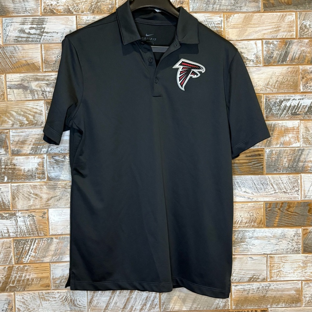 Nike Atlanta Falcons Black Performance Polo Shirt. Size M. Great Condition